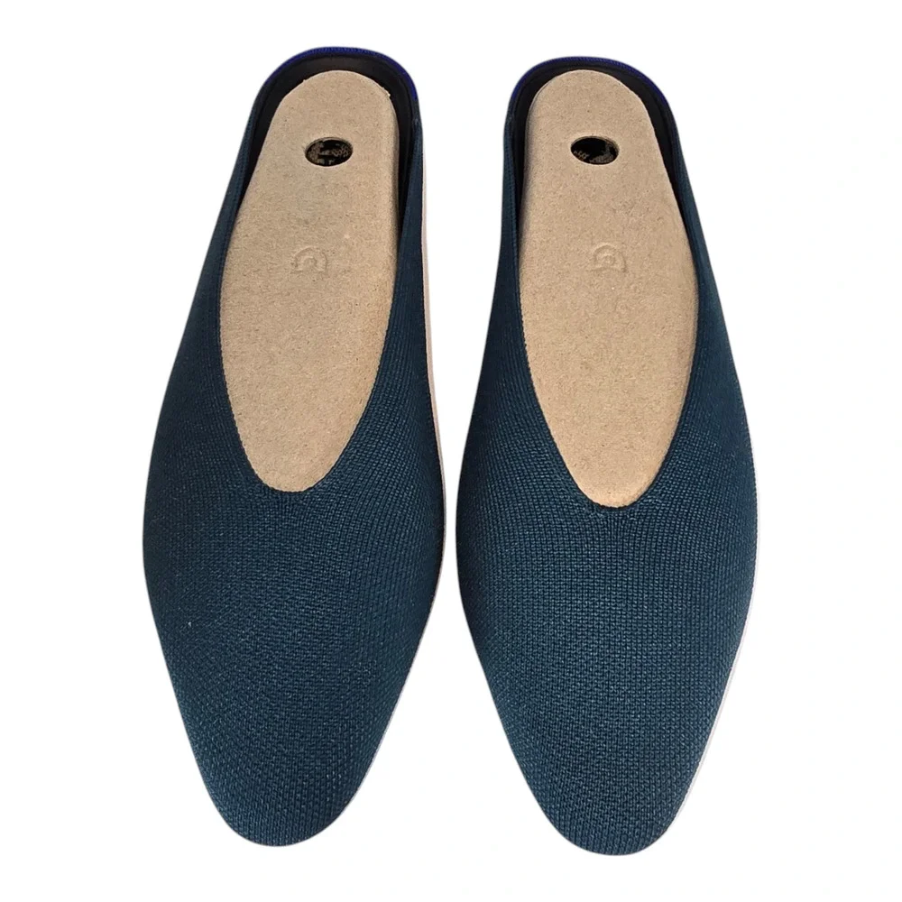 Rothy’s Almond Demi Mule Deep Emerald Knit Slip-On 10.5 NIB with Box - Picture 5 of 9